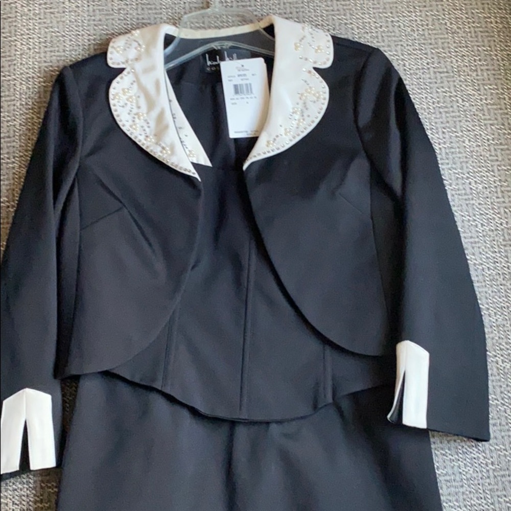 Nicole Miller Dress Jacket Corset Peals Vintage